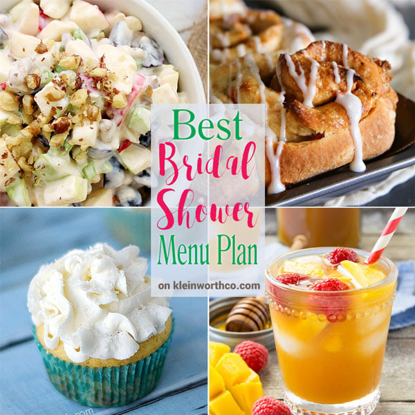 Best Bridal Shower Menu Plan