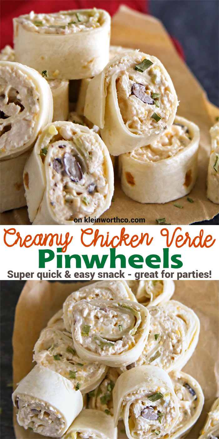 Creamy Chicken Verde Pinwheels