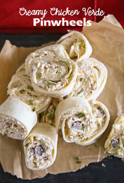 Creamy Chicken Verde Pinwheels