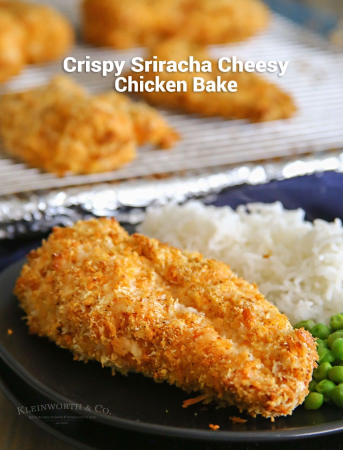 Crispy Sriracha Cheesy Chicken Bake