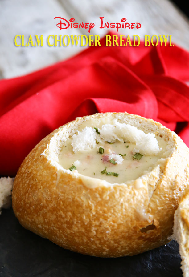 Disney Inspired Clam Chowder Bread Bowl