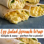 Egg Salad Spinach Wrap