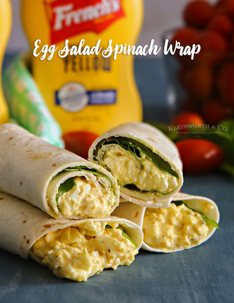 Egg Salad Spinach Wrap