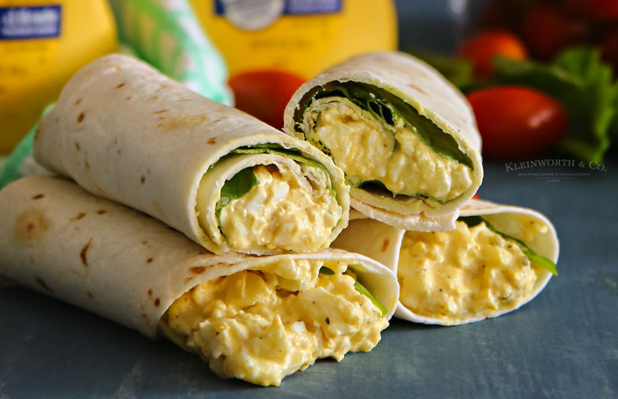 Egg Salad Spinach Wrap