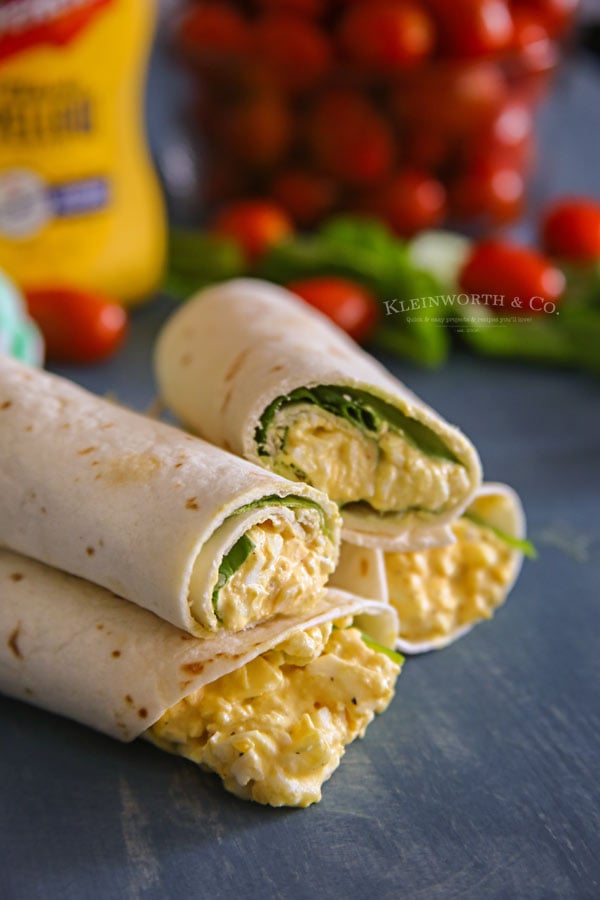 Egg Salad Spinach Wrap