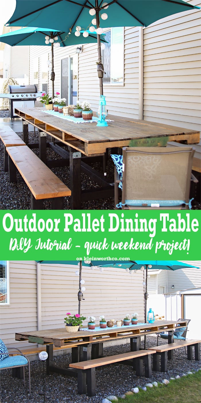 DIY Pallet Outdoor Dining Table