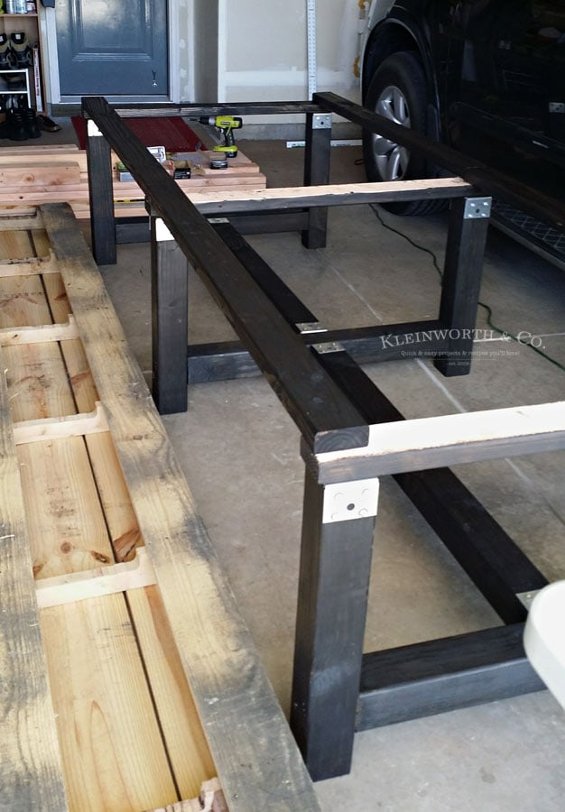 Frame for DIY Pallet Outdoor Dining Table