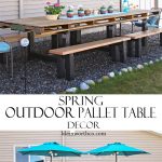 Spring Outdoor Pallet Table Decor