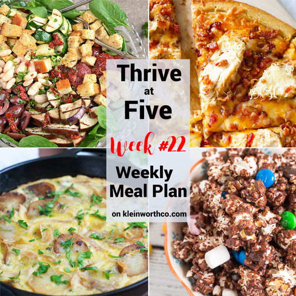 Thrive at Five Meal Plan Week 22 - Taste of the Frontier