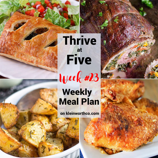 Thrive at Five Meal Plan Week 23