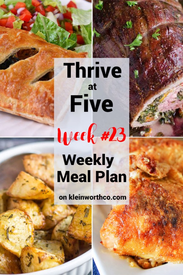 Thrive at Five Meal Plan Week 23