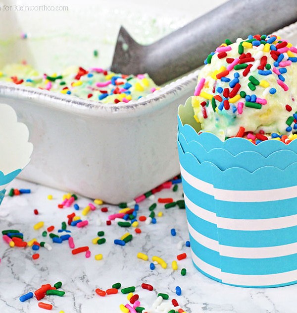Birthday Cake Ice Cream with sprinkles