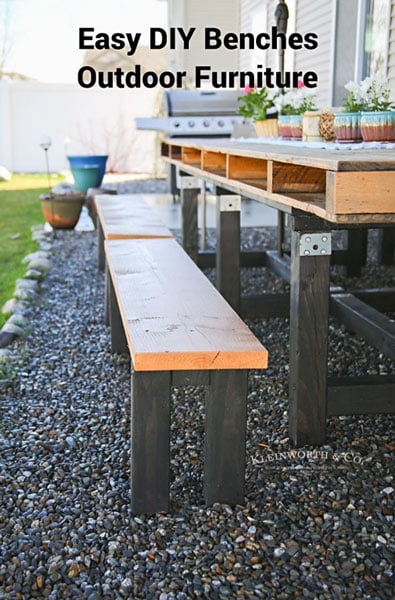 Easy DIY Benches - Ulkokalusteet