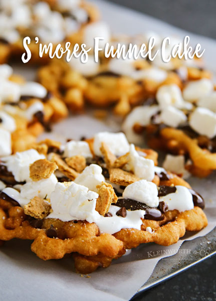 Easy S'mores Funnel Cake