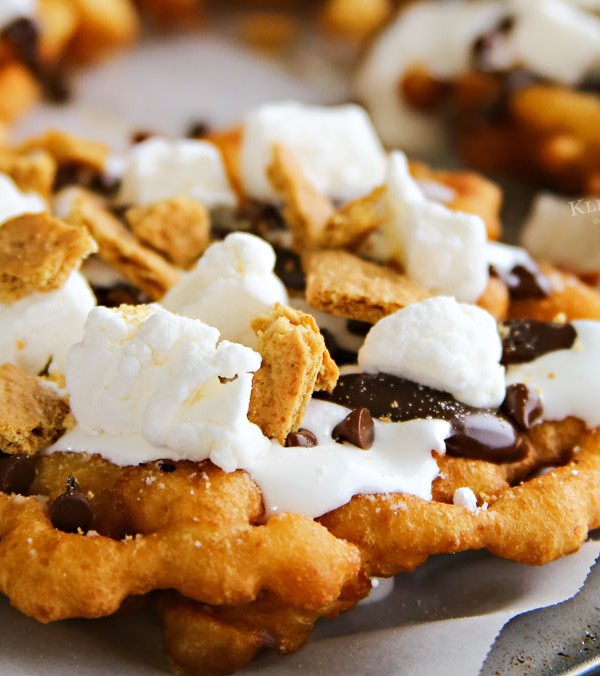 Easy S'mores Funnel Cake