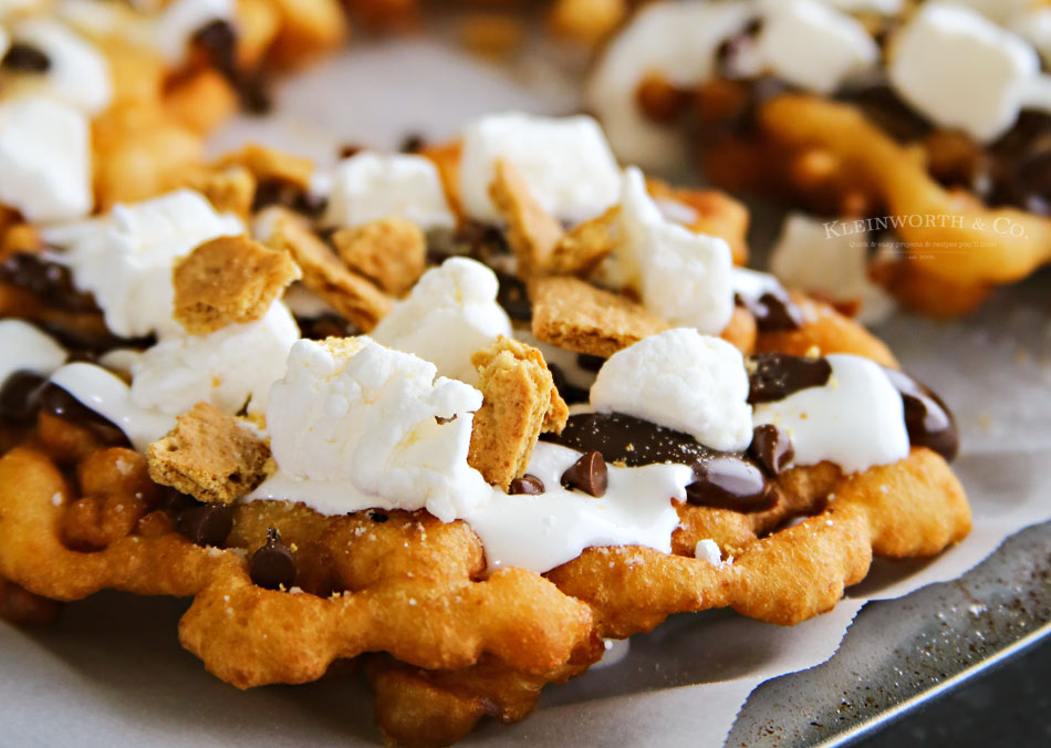 easy smores funnel cake