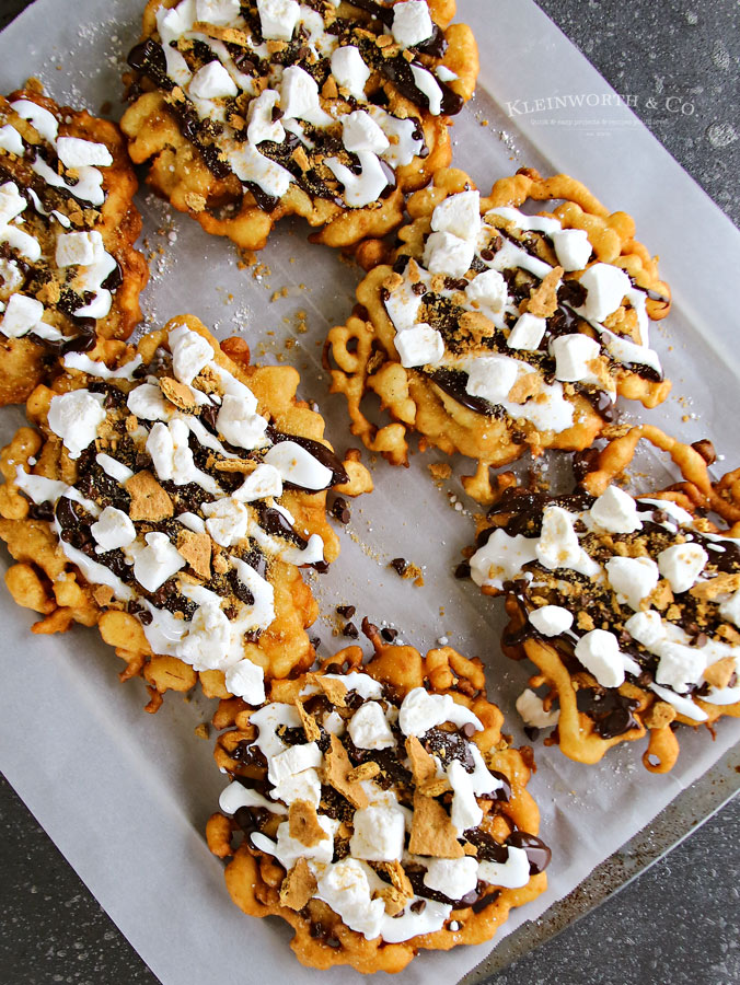 The best Easy Smores Funnel Cake