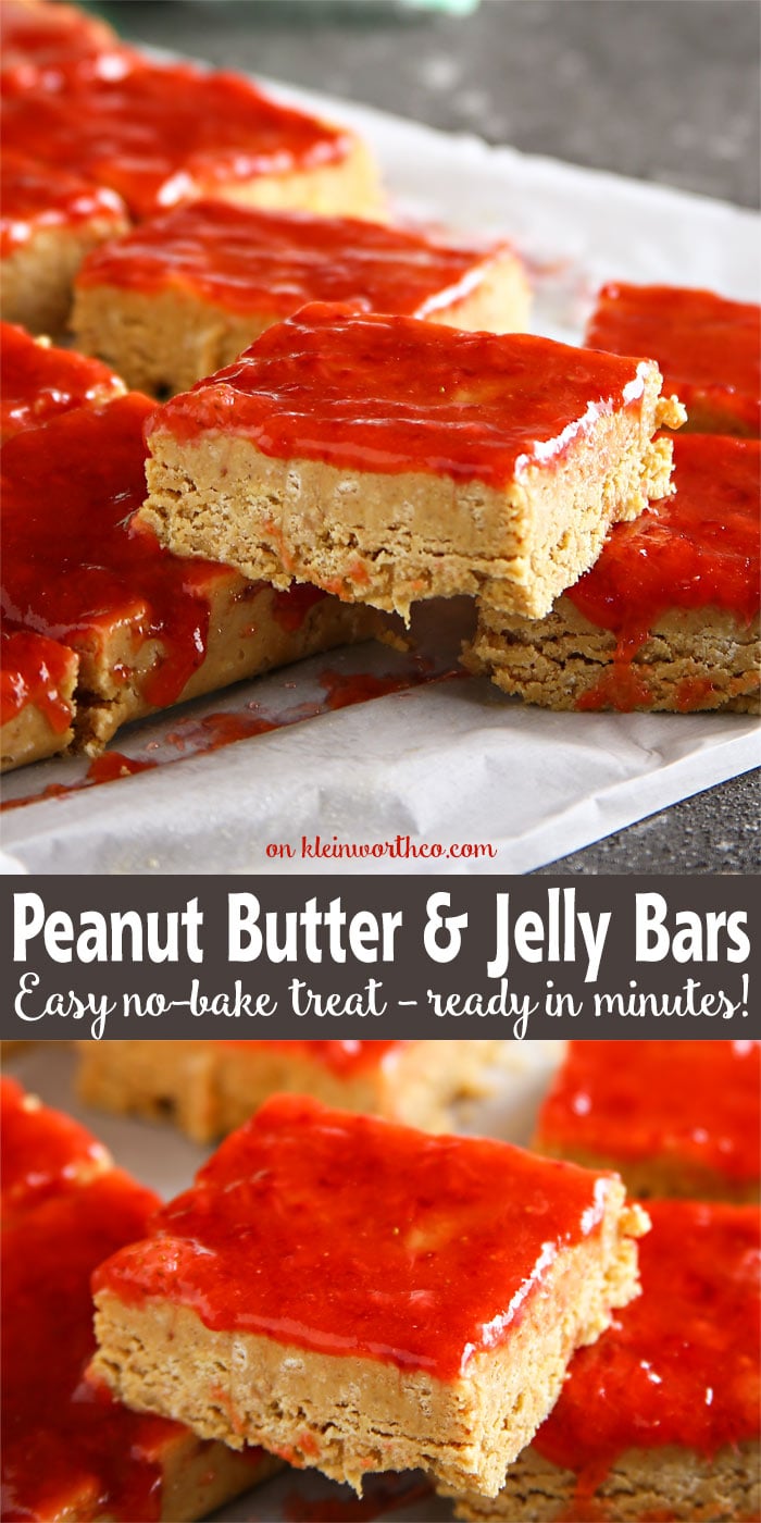 No-Bake Peanut Butter and Jelly Bars