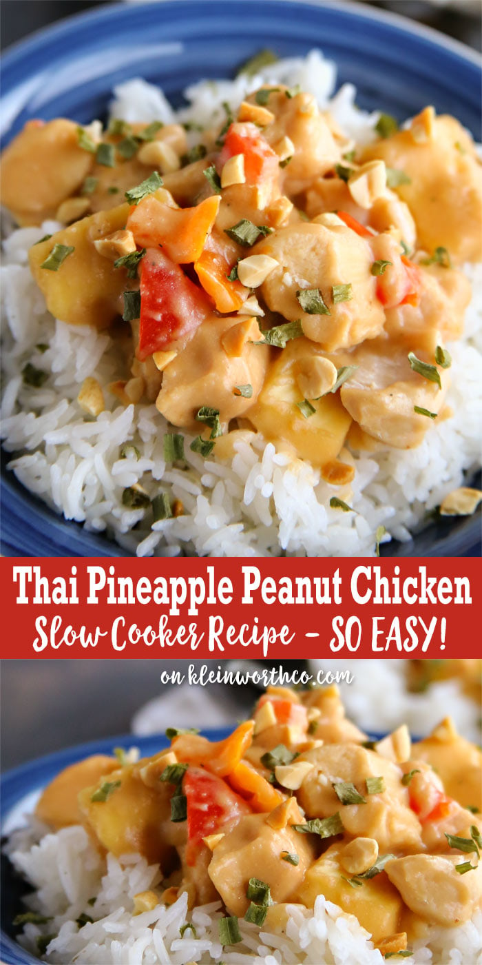 Slow Cooker Thai Pineapple Peanut Chicken