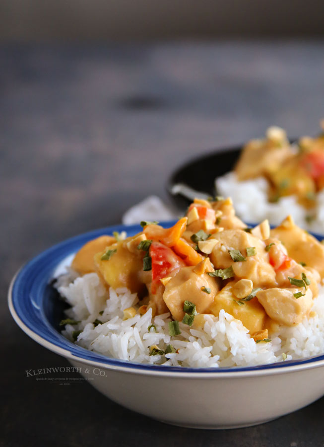 Dinner recipe for Slow Cooker Thai Pineapple Peanut Chicken