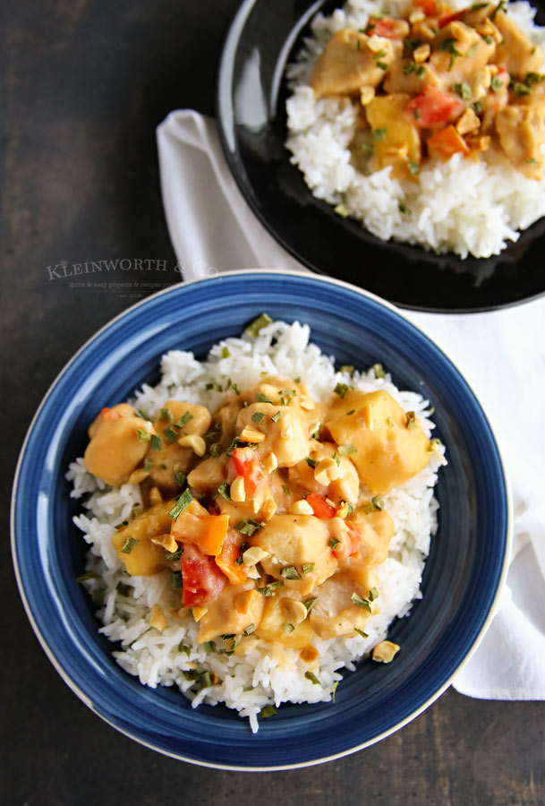 How to make Slow Cooker Thai Pineapple Peanut Chicken