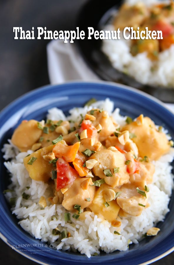 Slow Cooker Thai Pineapple Peanut Chicken