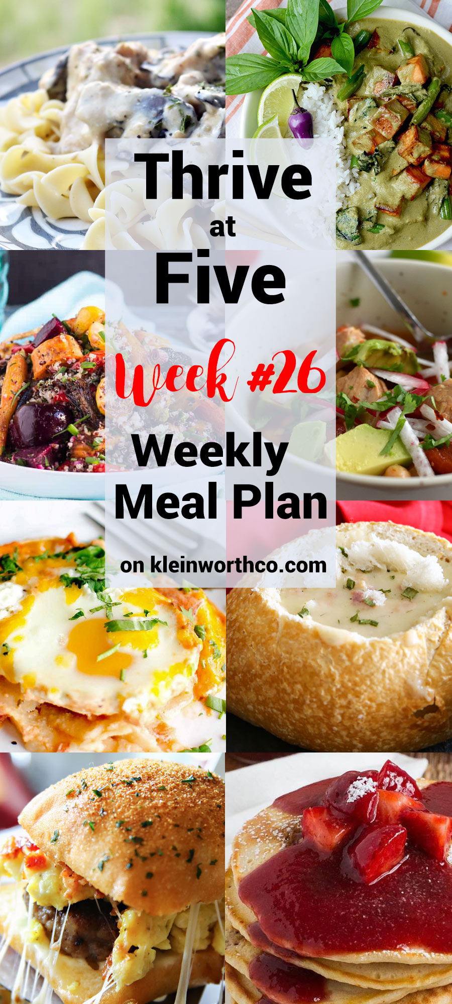Thrive at Five Meal Plan Week 26