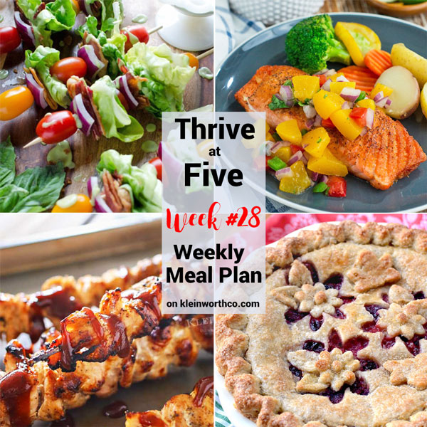 Thrive at Five Meal Plan Week 28