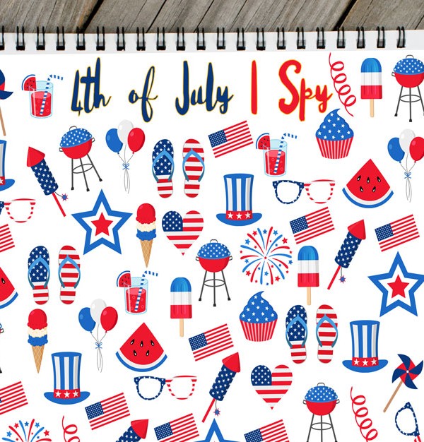 4th of July I Spy Printable