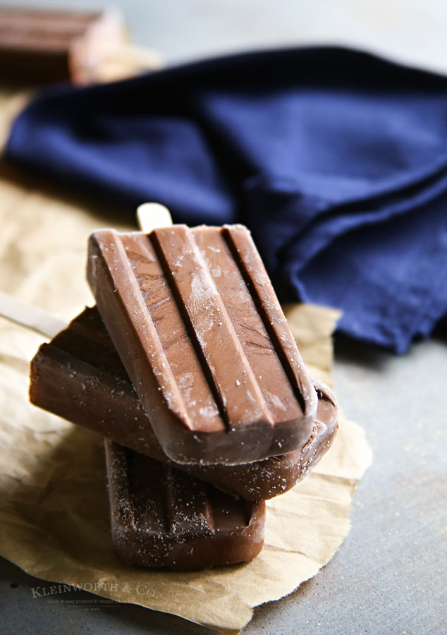 Dairy-Free Fudge Pops made with coconut milk