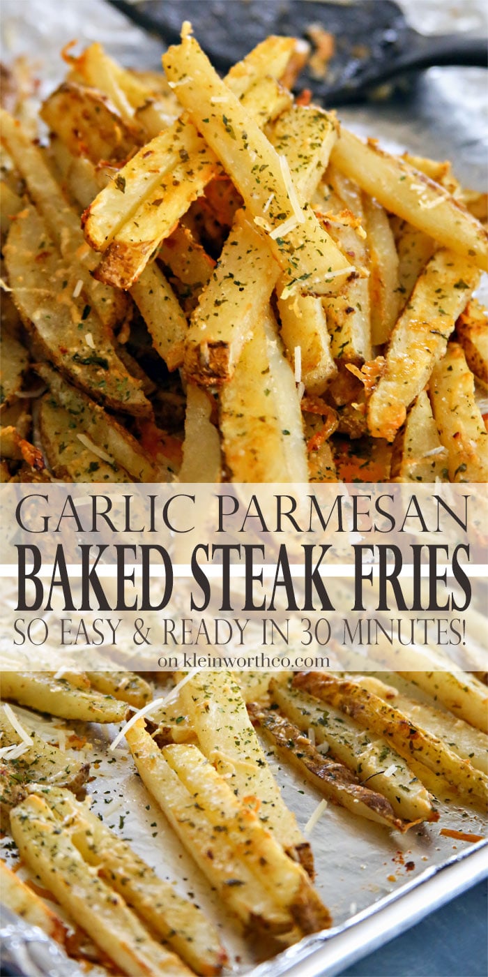 Garlic Parmesan Baked Steak Fries