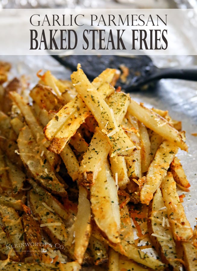 Garlic Parmesan Baked Steak Fries