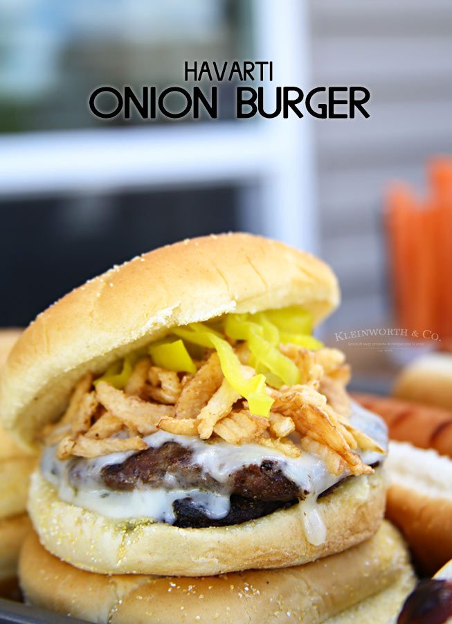 Havarti Onion Burger