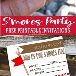 S'Mores Party Free Printable Invitation 2000