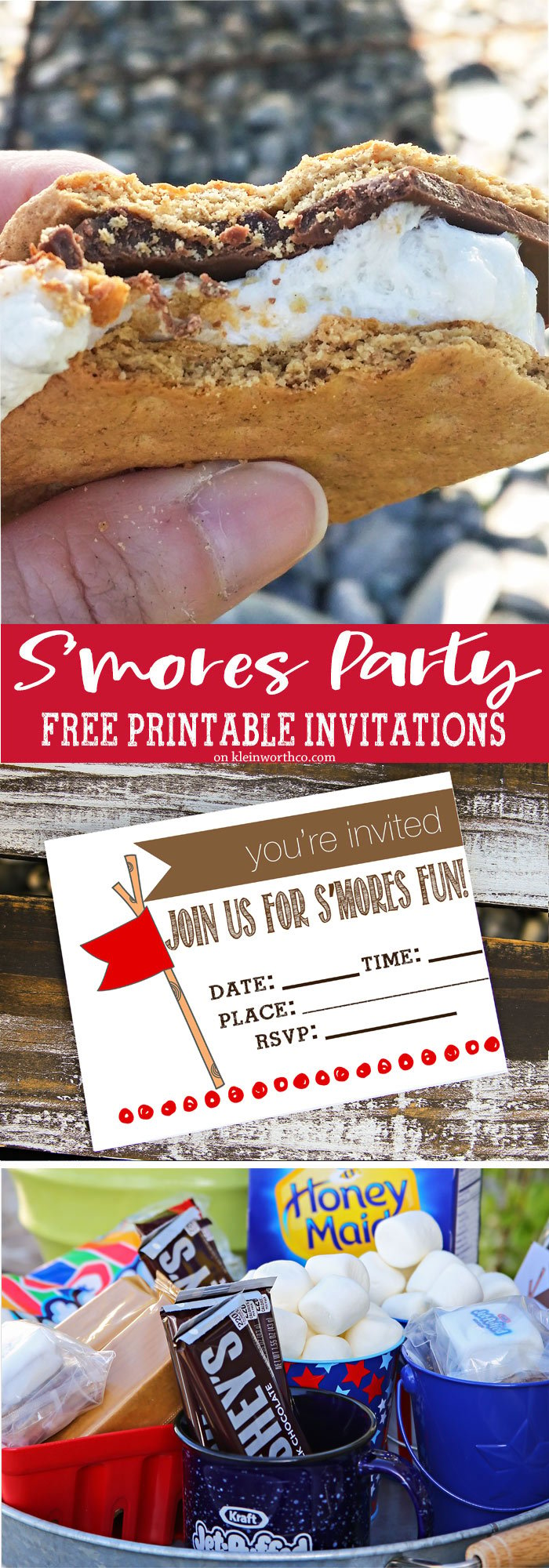 S'Mores Party Free Printable Invitation