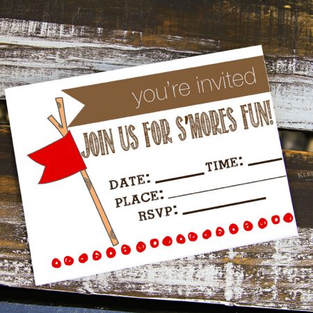 S’mores Party Free Printable Invitations