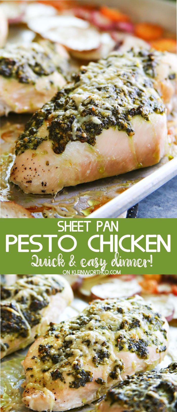 Sheet Pan Pesto Chicken Dinner