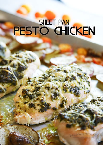 Sheet Pan Pesto Chicken Dinner