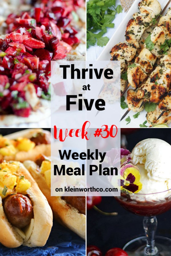 Thrive at Five Meal Plan Week 30