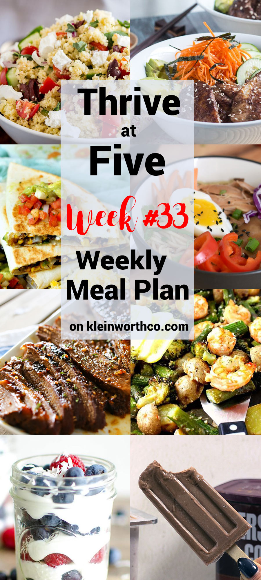 Thrive at Five Meal Plan Week 33 - Kleinworth & Co