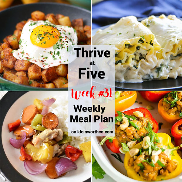 Thrive at Five Meal Plan Week 31