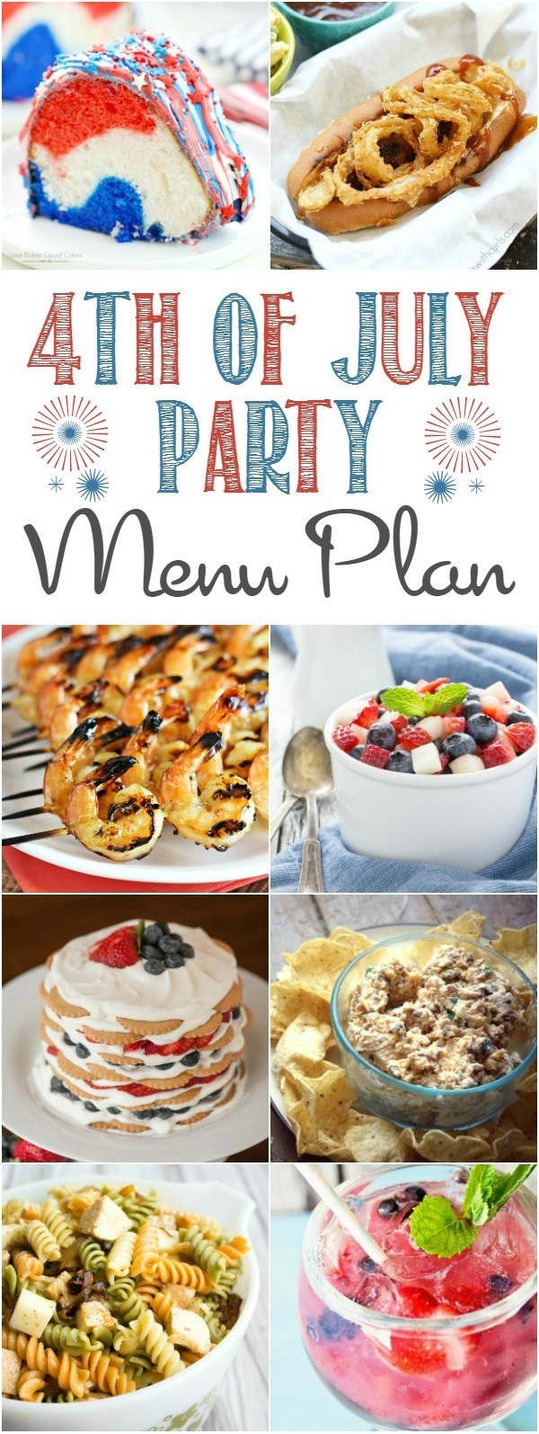 4th of July Menu Plan