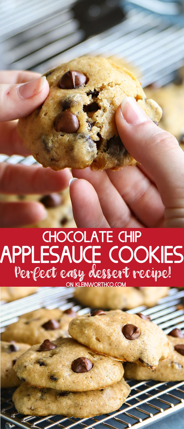 Chocolate Chip Applesauce Cookies