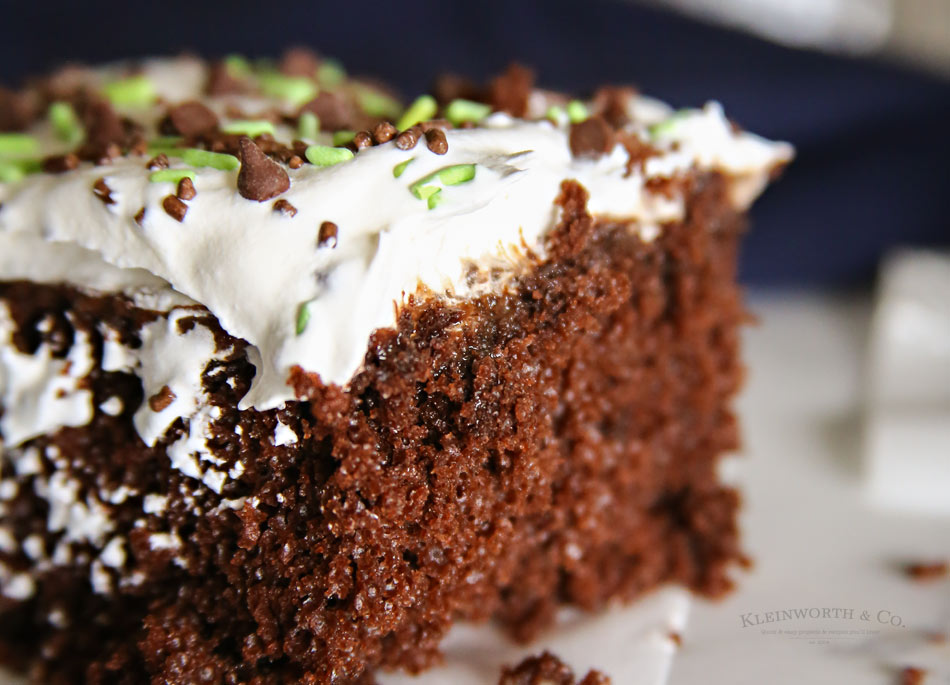 Chocolate Mint Poke Cake recipe