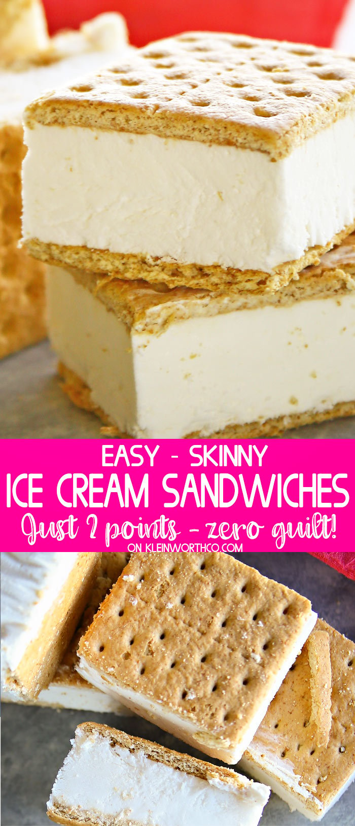 Easy Skinny Ice Cream Sandwiches