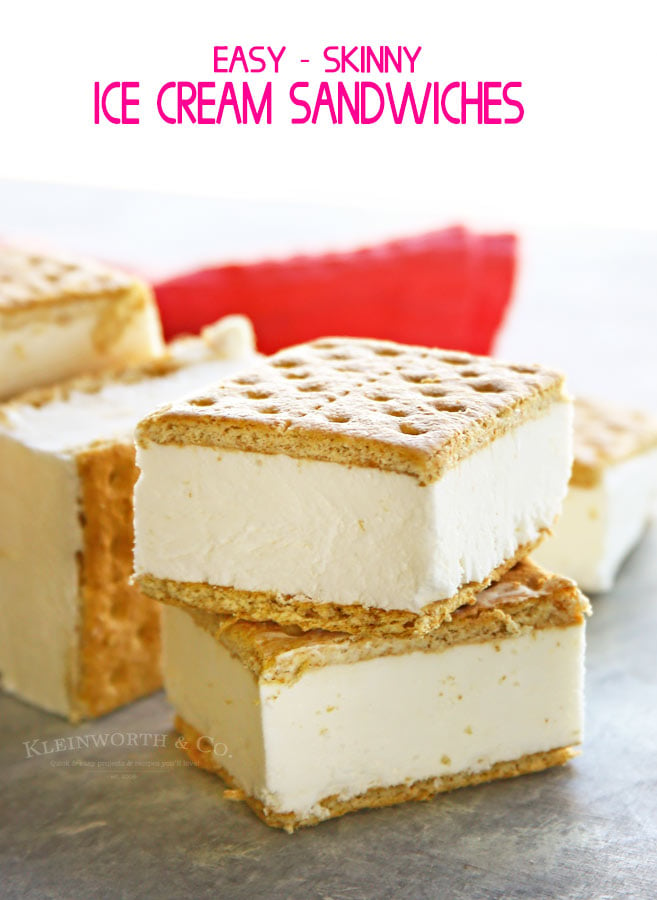 Easy Skinny Ice Cream Sandwiches