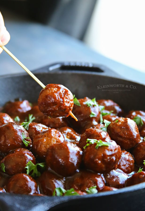 Party recipe for Kicky BBQ Ale Meatballs