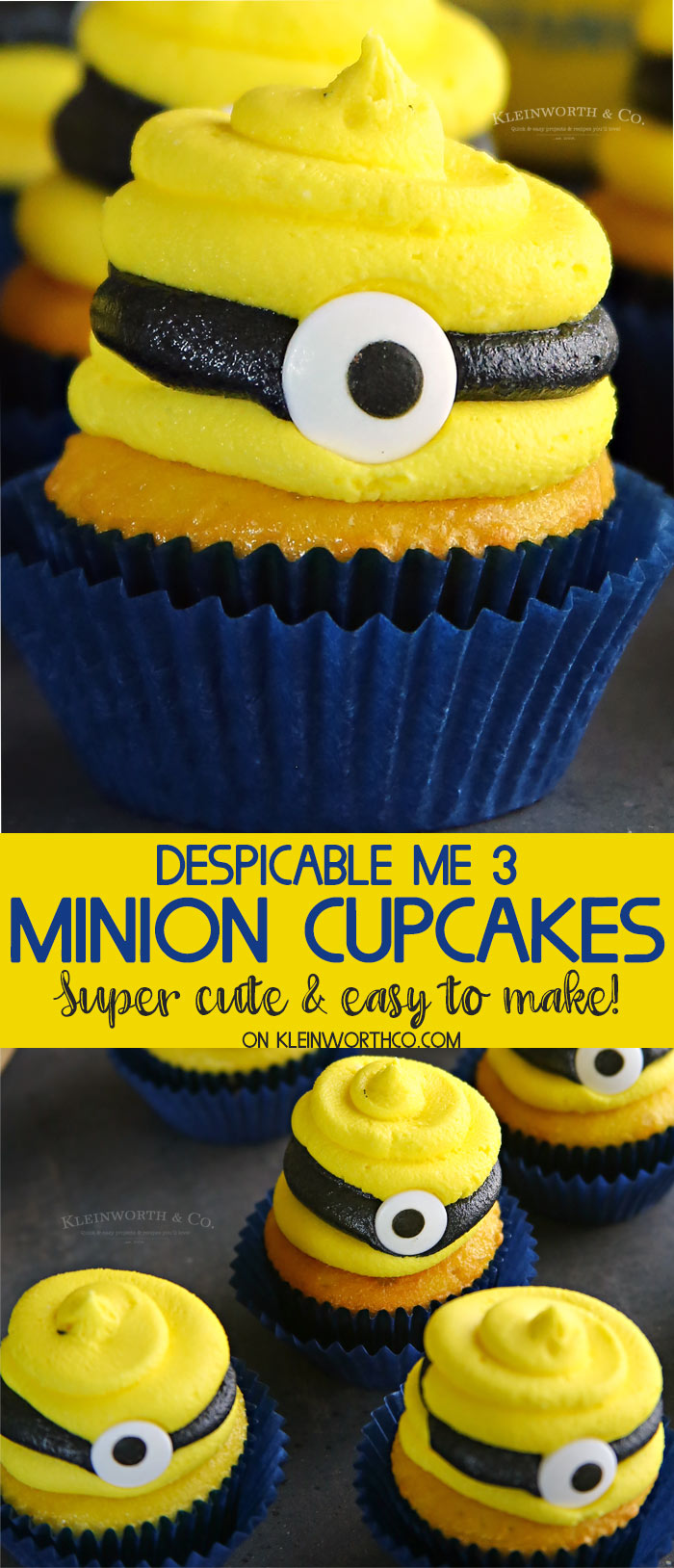 Despicable Me 3 Minion Cupcakes