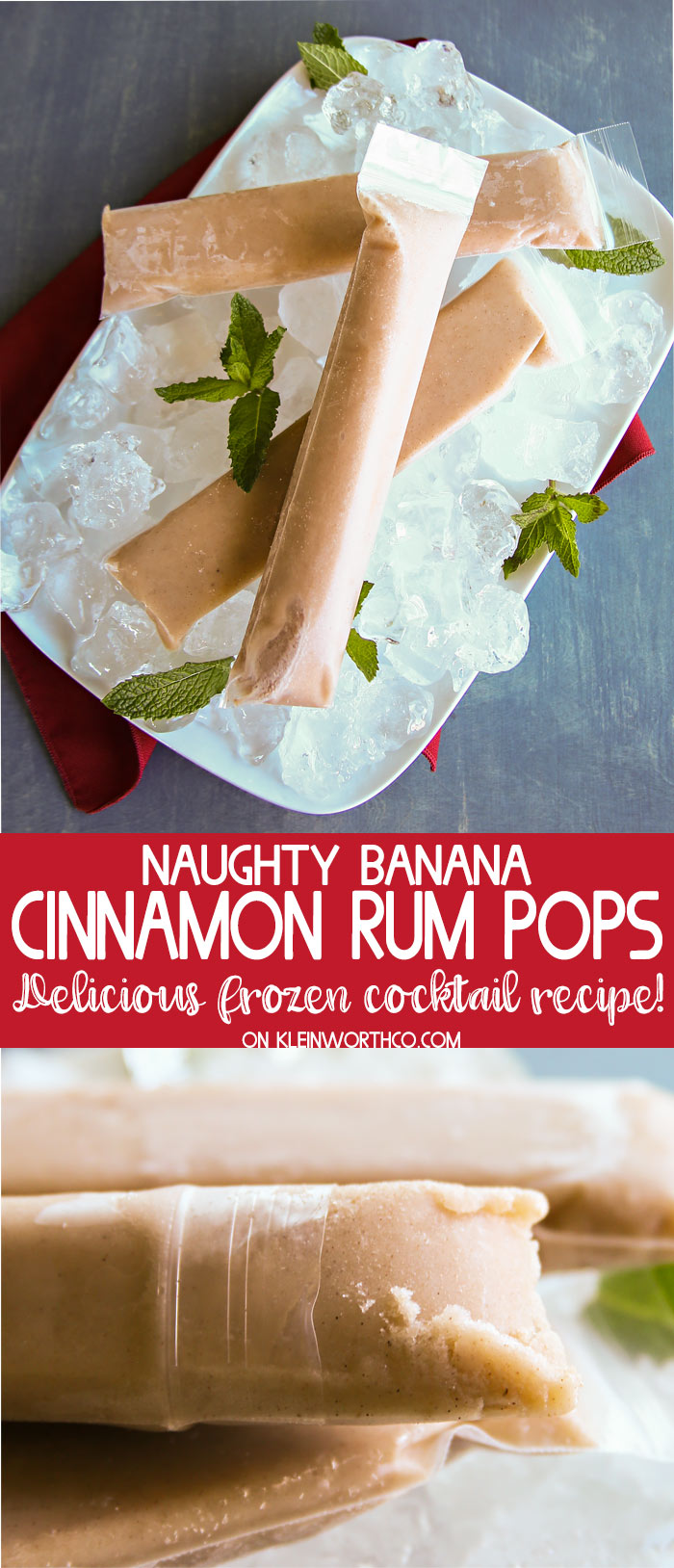 Naughty Banana Cinnamon Rum Pops