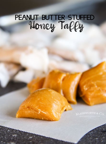 Peanut Butter Stuffed Honey Taffy